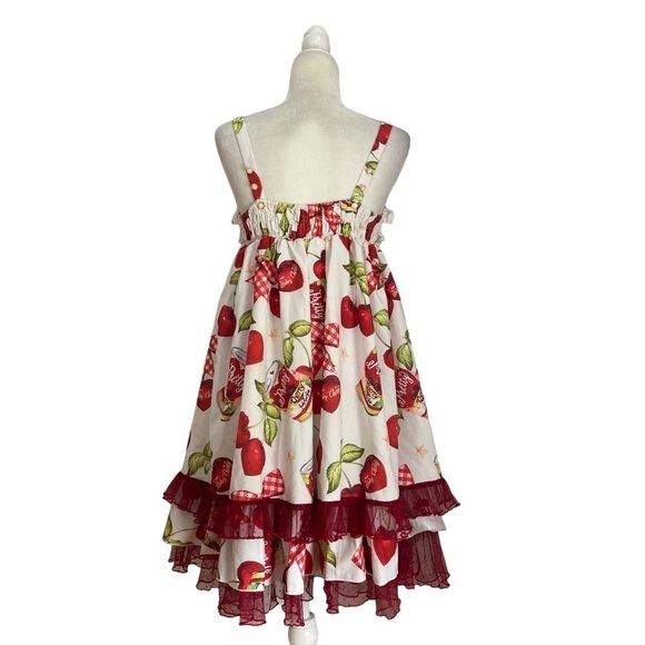 Pretty Rock Baby Retro Dress Cherries Floating In The Universe Sweet Lolita - Picture 4 of 14